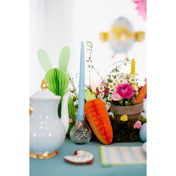 Papír dekoráció méhsejt nyuszi világos zöld 30 cm