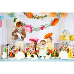 Papír dekoráció méhsejt tojás sárga 12 cm