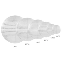 Papír lámpás 20 cm fehér