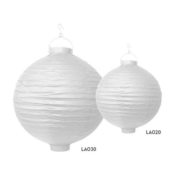 Papír lámpás 30 cm fehér