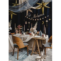 Papír méhsejt dekorációk eid mubarak, mix, 22,5-33,5 cm S/4