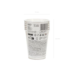 Papírpohár kengyel mintás, bézs, 220 ml S/6