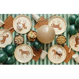 Papírpohár kengyel mintás, bézs, 220 ml S/6