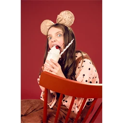 Papír szívószálak világos rózsaarany 19,5 cm S/10