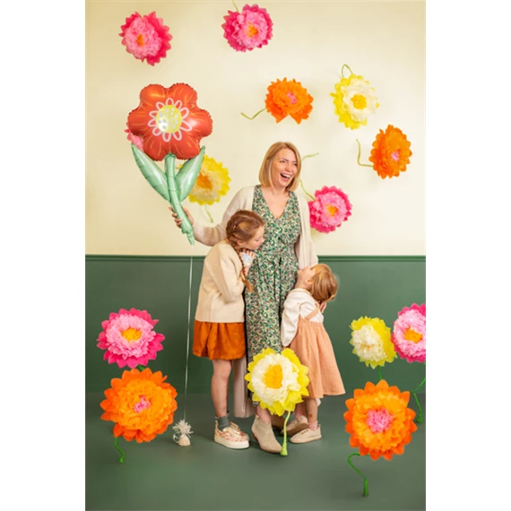 Papírdísz virágok 35 cm mix S/3