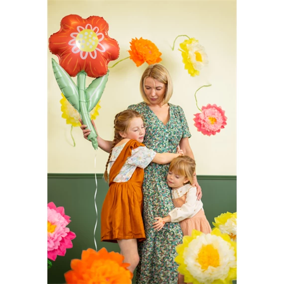 Papírdísz virágok 35 cm mix S/3