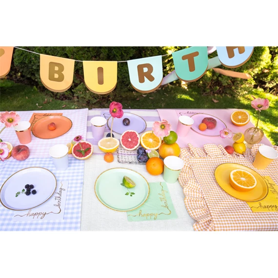 Szalvéta happy birthday, mix, 33x33 cm S/12