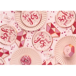 Papírtányér gyűrű, mix, 18x25,5 cm S/6