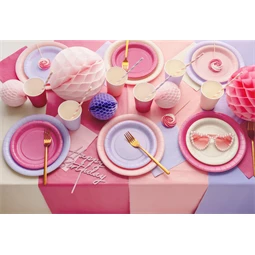 Papírtányér sötét rózsaszín 18 cm S/6