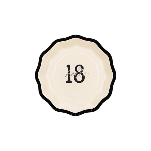 Papírtányér Hello 18, mix, 18 cm S/6