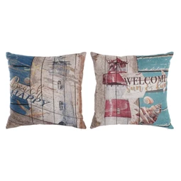 Párna világítótorony mintás 50x12x50 cm 2 féle