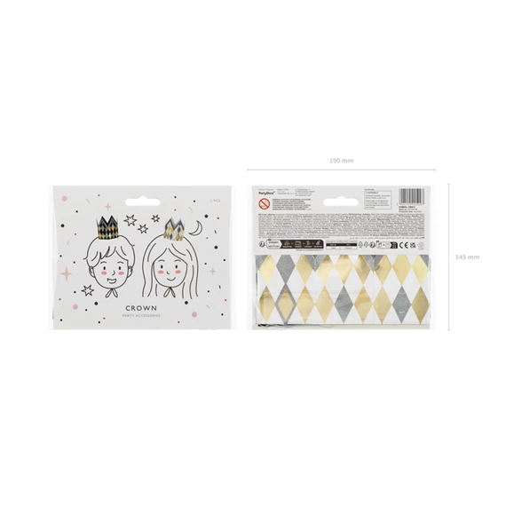 Parti koronák 11 cm mix S/2