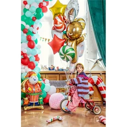 Party függöny csillag műanyag 100x245 cm ezüst