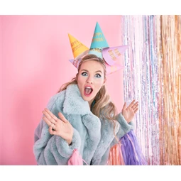 Party kalapok boldog születésnapot, mix, 16 cm S/6