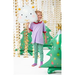 Party függöny karácsonyfák arany 100x245 cm