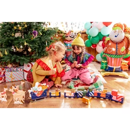 Party függöny karácsonyfák ezüst 100x245 cm