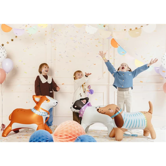 Pasztell szerpentin konfettiágyú 20 cm