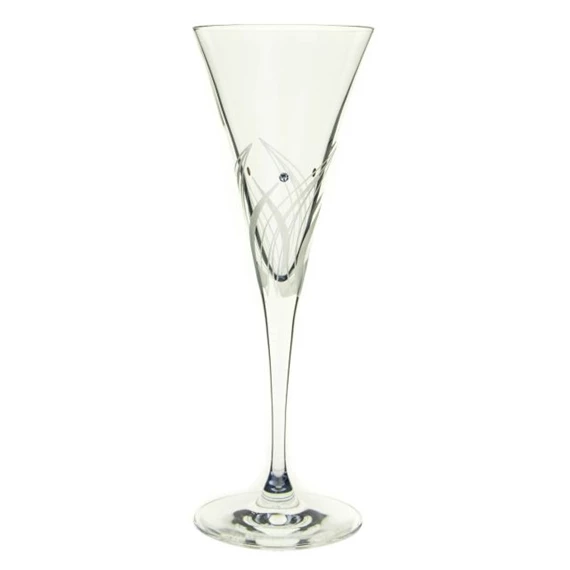Pezsgős pohár Swarovski kristállyal 200 ml 22x8,2 cm S/2