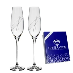 Pezsgős pohár Swarovski kristállyal 210 ml 26,3x6,6 cm S/6