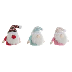 Plüss mikulás 15x15x20 cm 3 féle