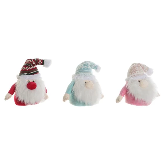 Plüss mikulás 15x15x20 cm 3 féle