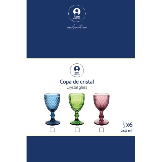 Pohár talpas 8x8x15,5 cm 240 ml