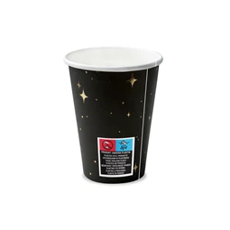 Papírpohár fekete 260 ml S/6