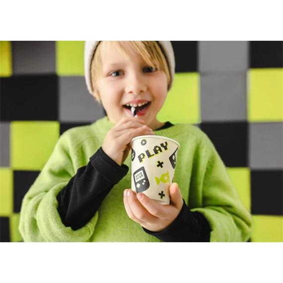 Papírpohár gamer, 220 ml, mix S/6