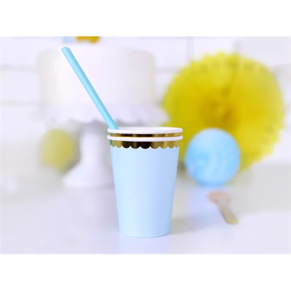Poharak világoskék 220 ml S/6