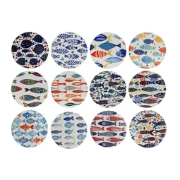 Poháralátét, halak 11x11x0,7 cm 12 féle