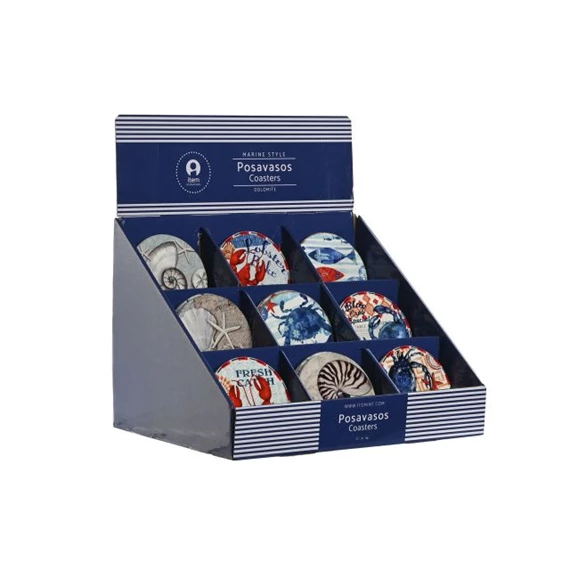 Poháralátét, tengeri állatok 11x11x0,7 cm 12 féle