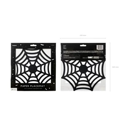 Papírtányér alátét pókhálós fekete 27,5 cm S/4