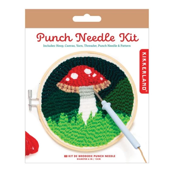 Punch Needle hímzőtoll készlet, gomba 16 cm