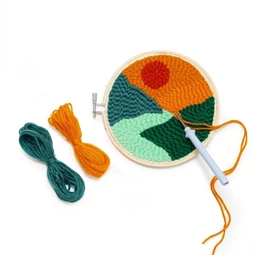 Punch Needle hímzőtoll készlet, tájkép 18 cm