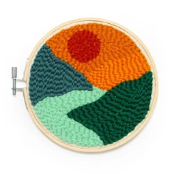 Punch Needle hímzőtoll készlet, tájkép 18 cm