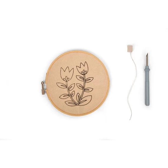 Punch Needle hímzőtoll készlet, tulipánok