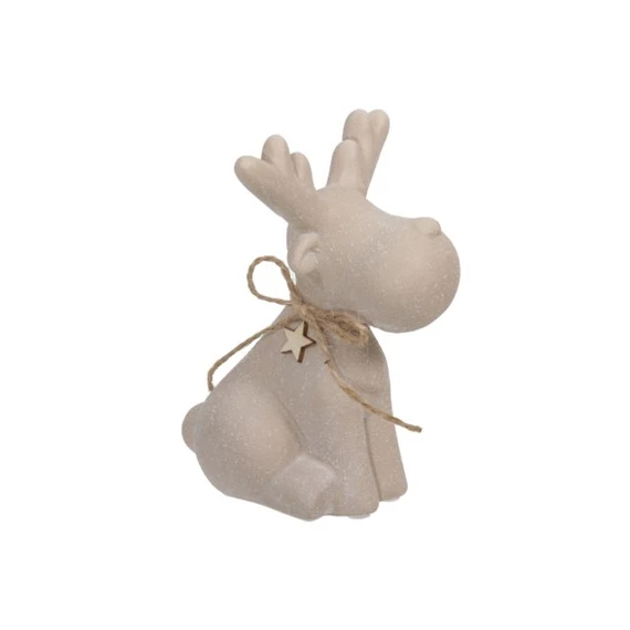 Rénszarvas csillaggal ülő, homokfújt felülettel 14,5 cm