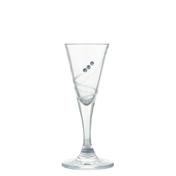 Röviditalos pohár Swarovski kristállyal 25 ml 11,5x5 cm S/2