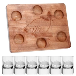 Röviditalos pohár Swarovski kristállyal, tálcával 30 ml 24x18 cm S/7