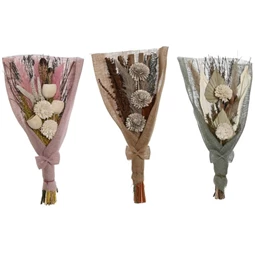 Selyem szárazvirág csokor 30x10x60 cm 3 féle