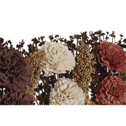 Selyem szárazvirág csokor 15x8x25 cm 3 féle