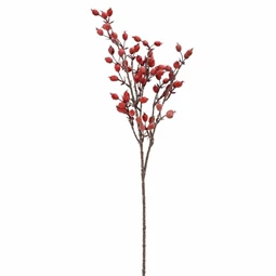 Selyemvirág ág csipkebogyó 65 cm