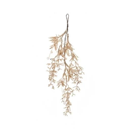 Selyemvirág ág kristállyal, glitteres, akasztós 38 cm