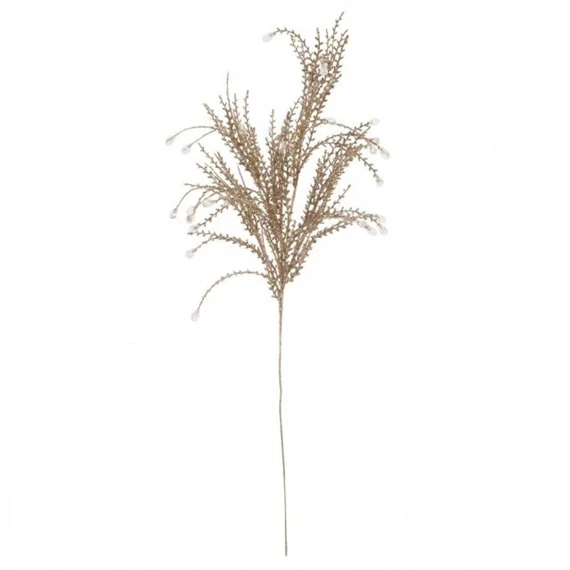 Selyemvirág ág kristállyal, glitteres 75 cm