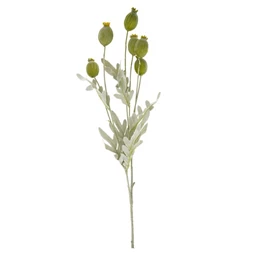 Selyemvirág mákgubó ág 85 cm
