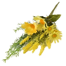 Selyemvirág ág nyári virágokkal 30 cm