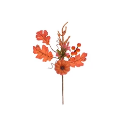 Selyemvirág ág tökkel, bogyóval 31 cm