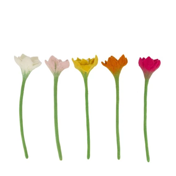 Selyemvirág amarillisz, nemezelt 10x10x38 cm 5féle