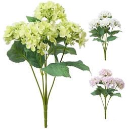 Selyemvirág hortenzia csokor 43 cm 3 féle