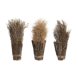 Selyemvirág csokor szárazvirág 18x18x40 cm 3 féle